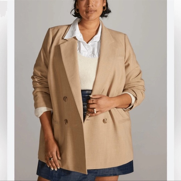 Anthropologie Maeve Double Breasted Blazer Size US 18W - Picture 1 of 14